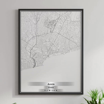 ROAD MAP OF ACCRA, GHANA BY MAPBAKES