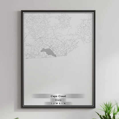 ROAD MAP OF CAPE COAST, GHANA BY MAPBAKES