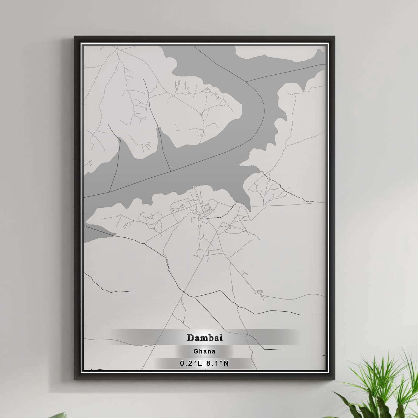 ROAD MAP OF DAMBAI, GHANA BY MAPBAKES