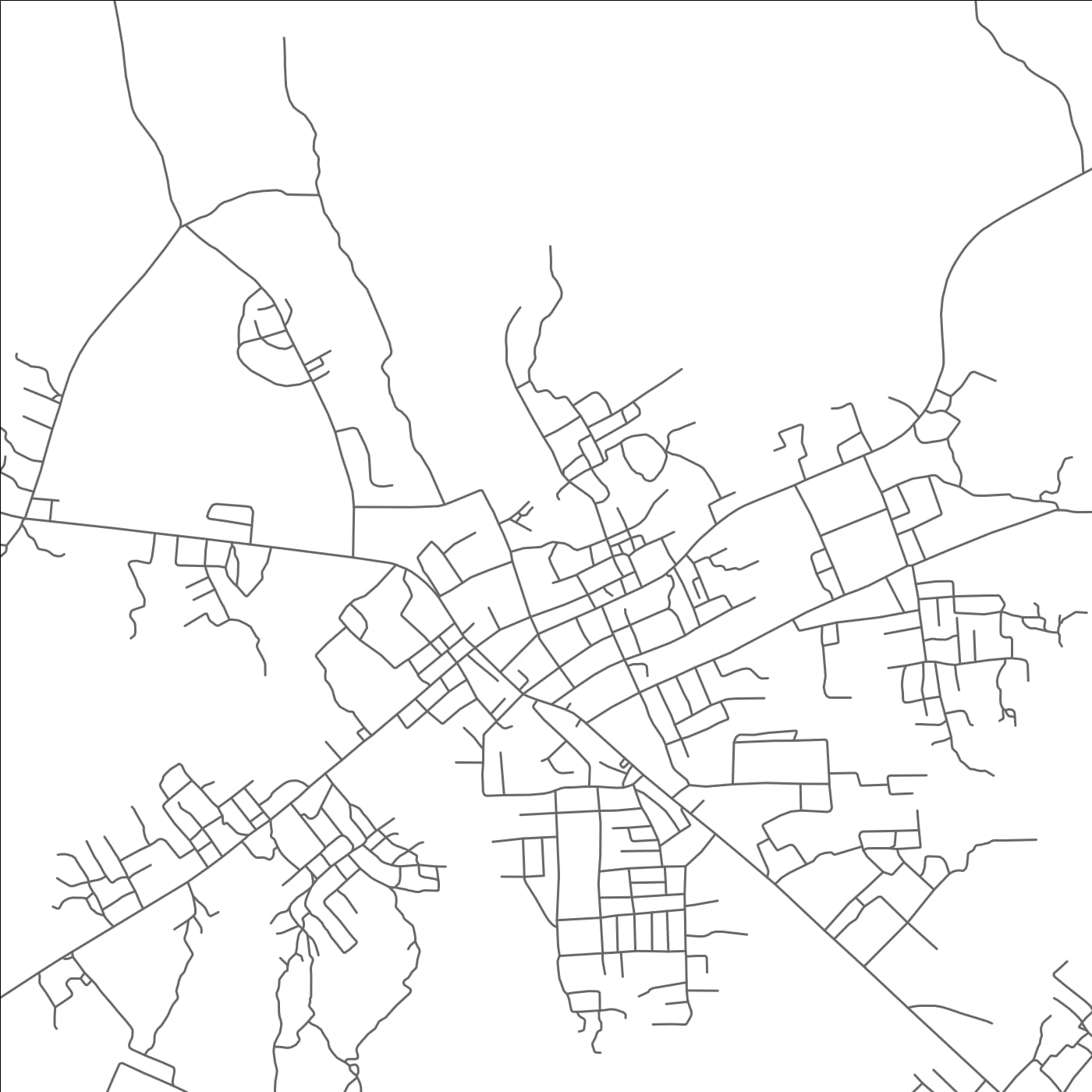 ROAD MAP OF ASAMANKESE, GHANA BY MAPBAKES