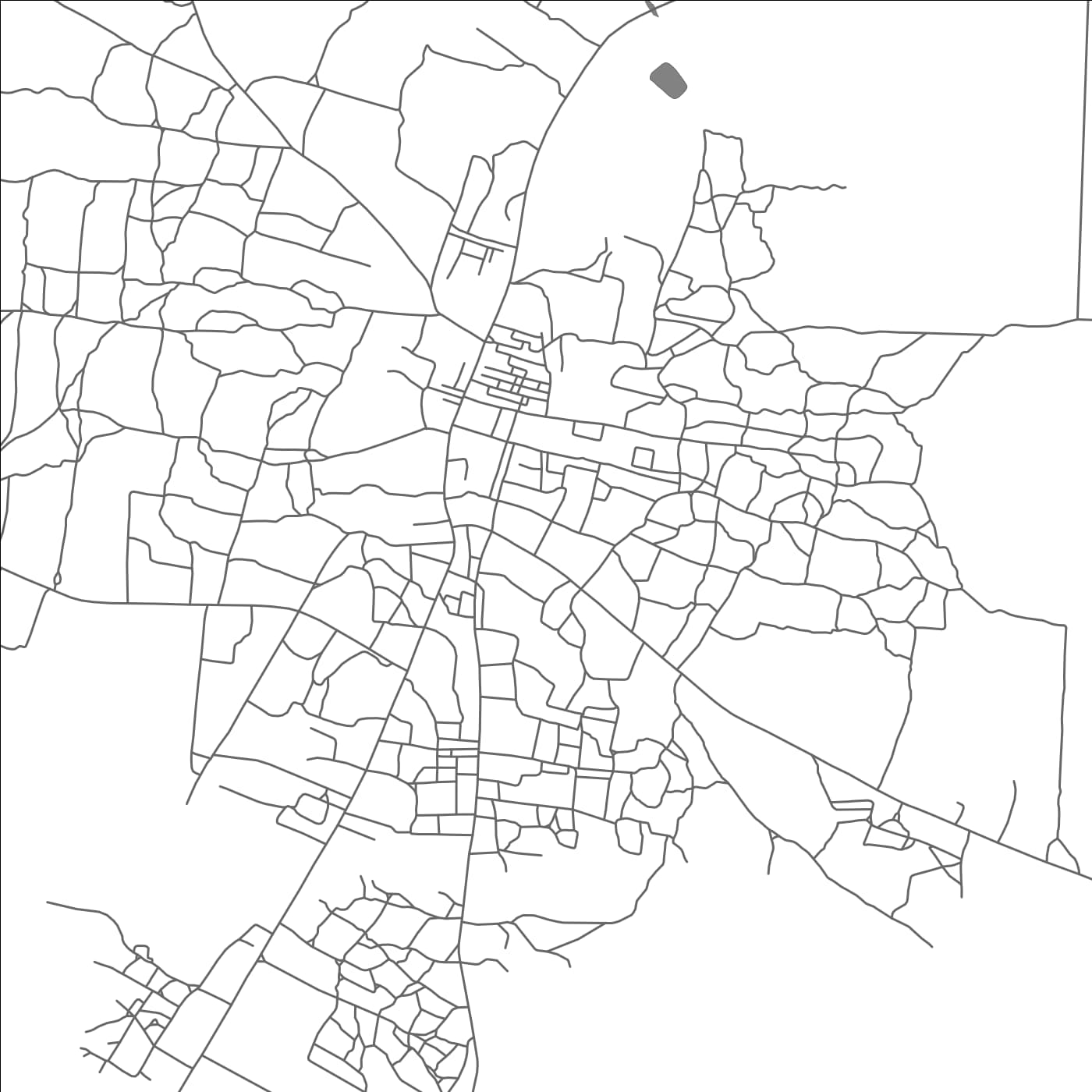 ROAD MAP OF ATEBUBU, GHANA BY MAPBAKES