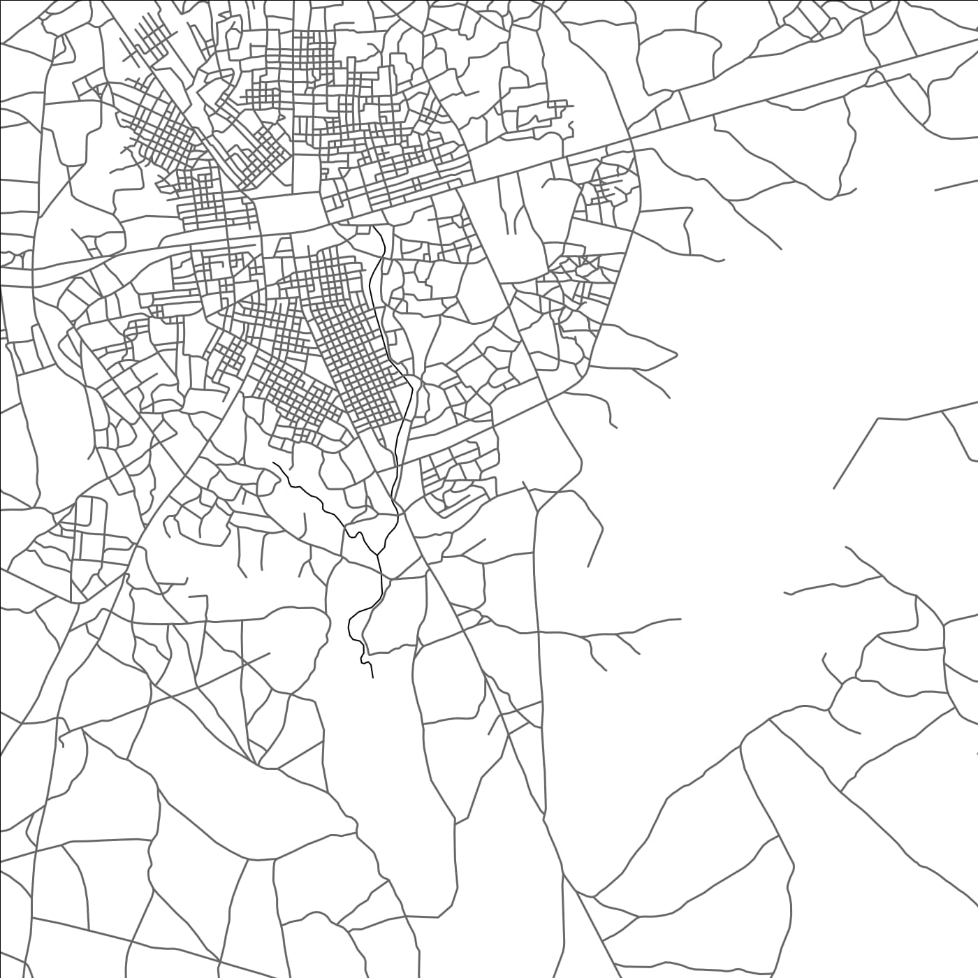 ROAD MAP OF BAWKU, GHANA BY MAPBAKES