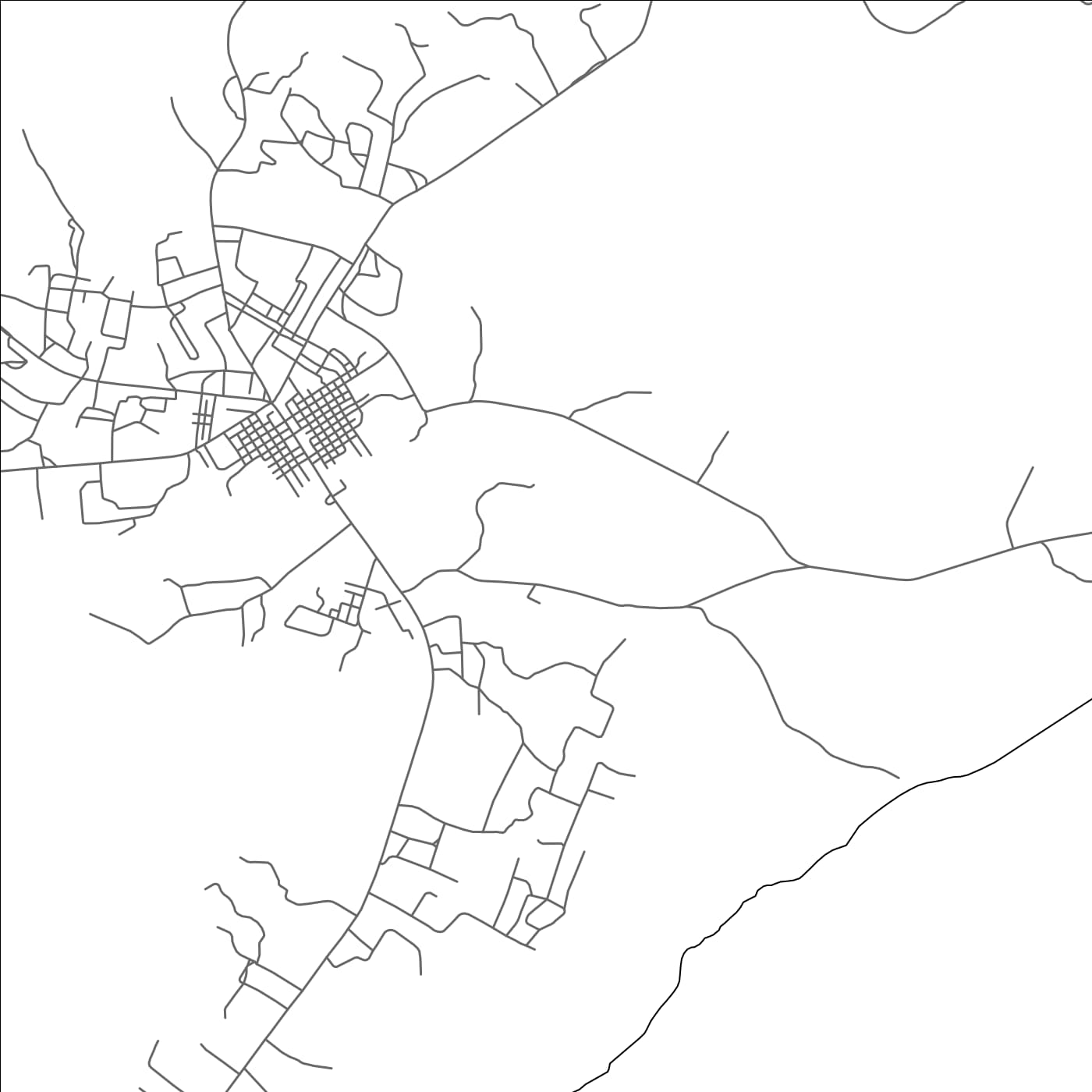 ROAD MAP OF BECHEM, GHANA BY MAPBAKES