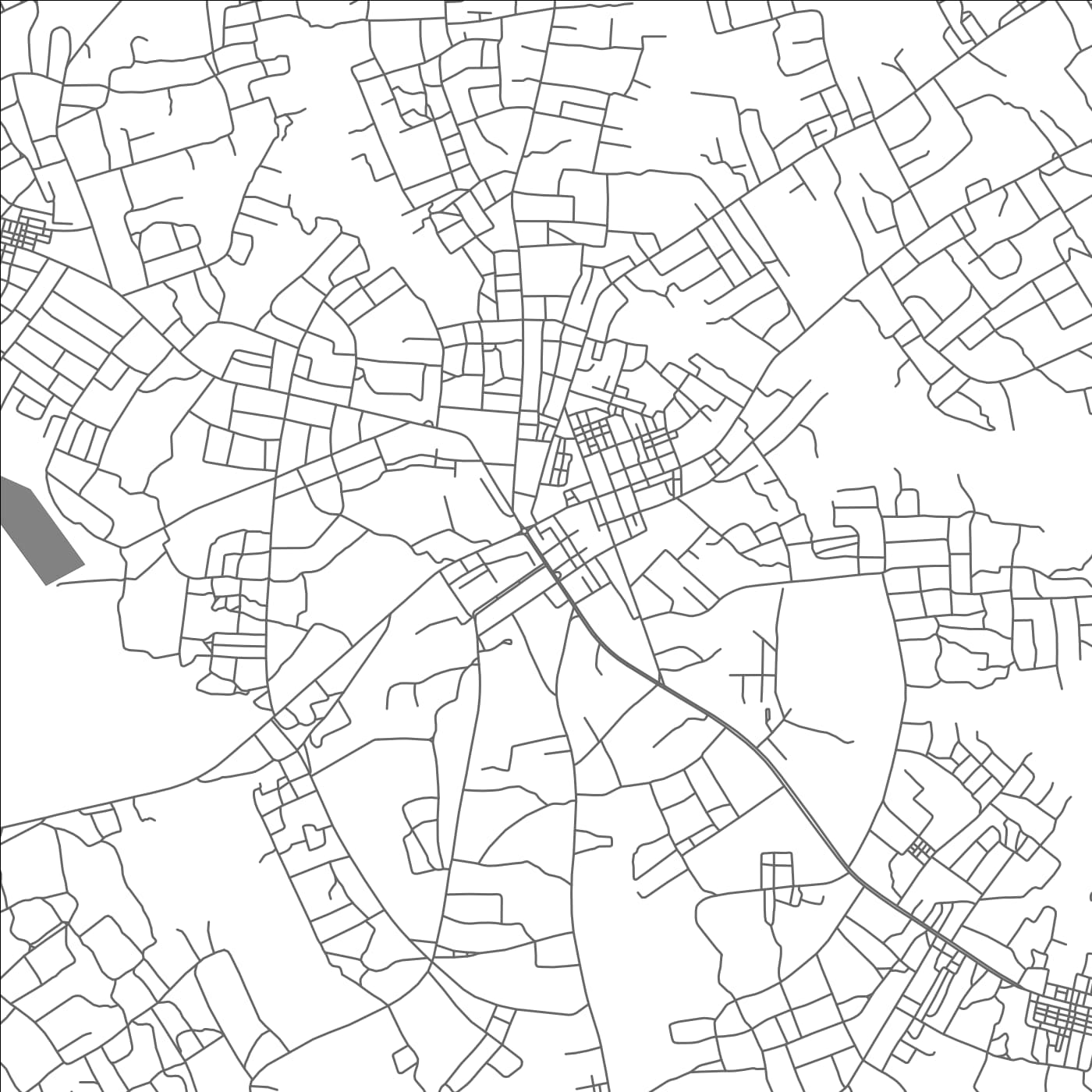 ROAD MAP OF BEREKUM, GHANA BY MAPBAKES