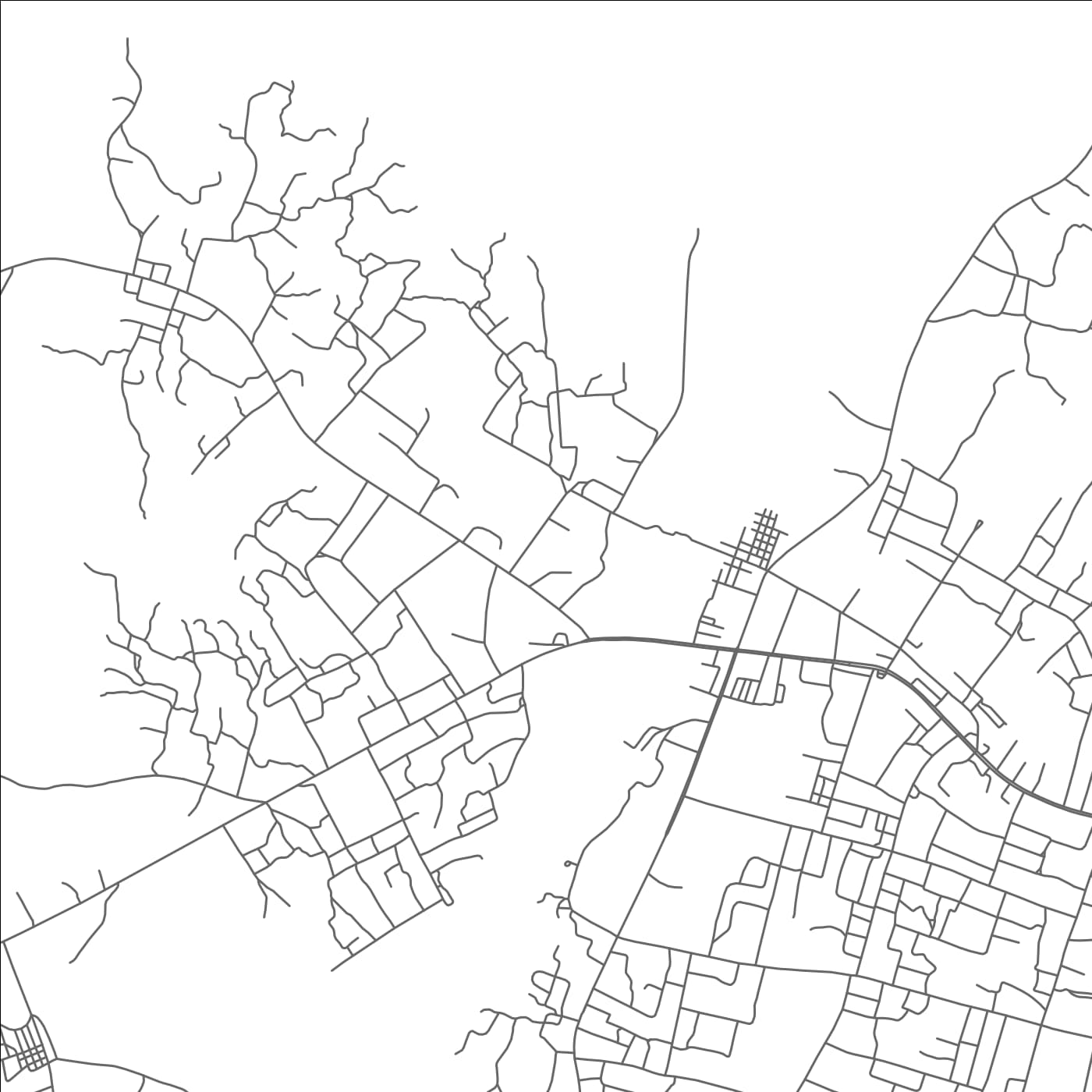 ROAD MAP OF DOMAA AHENKRO, GHANA BY MAPBAKES