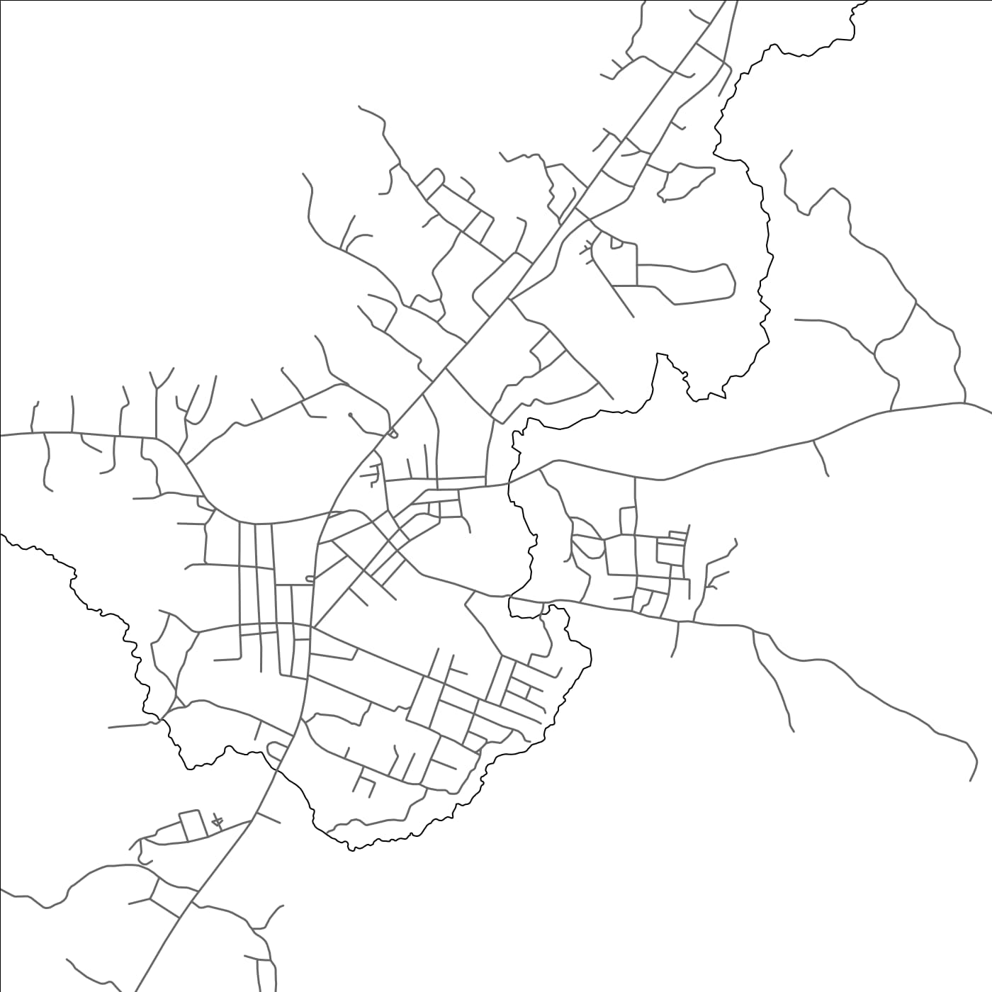 ROAD MAP OF KIBI, GHANA BY MAPBAKES