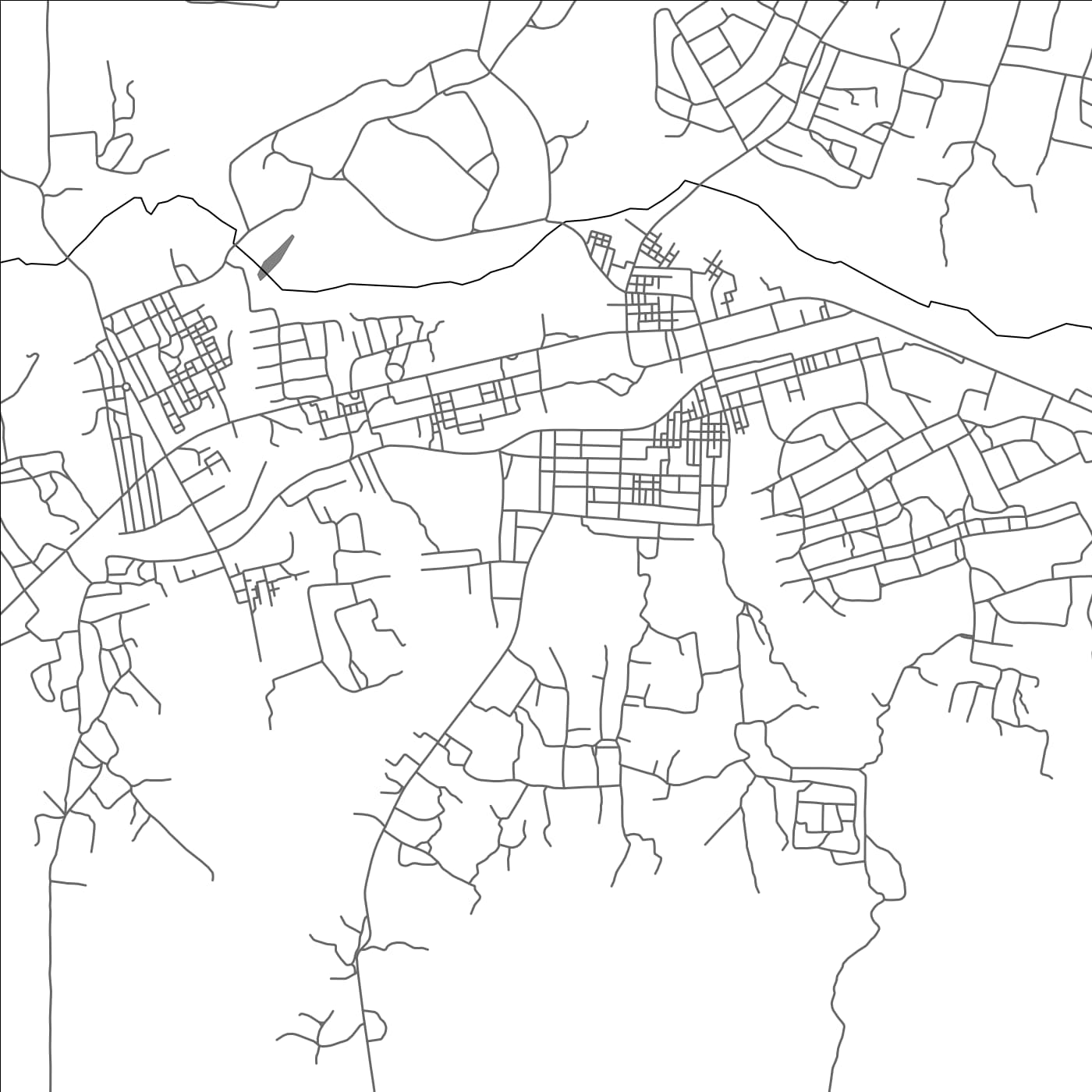 ROAD MAP OF KONONGO, GHANA BY MAPBAKES