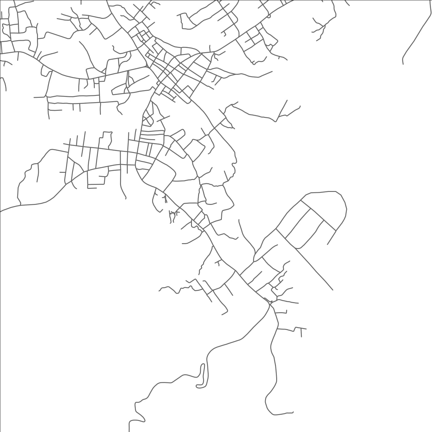 ROAD MAP OF MPRAESO, GHANA BY MAPBAKES