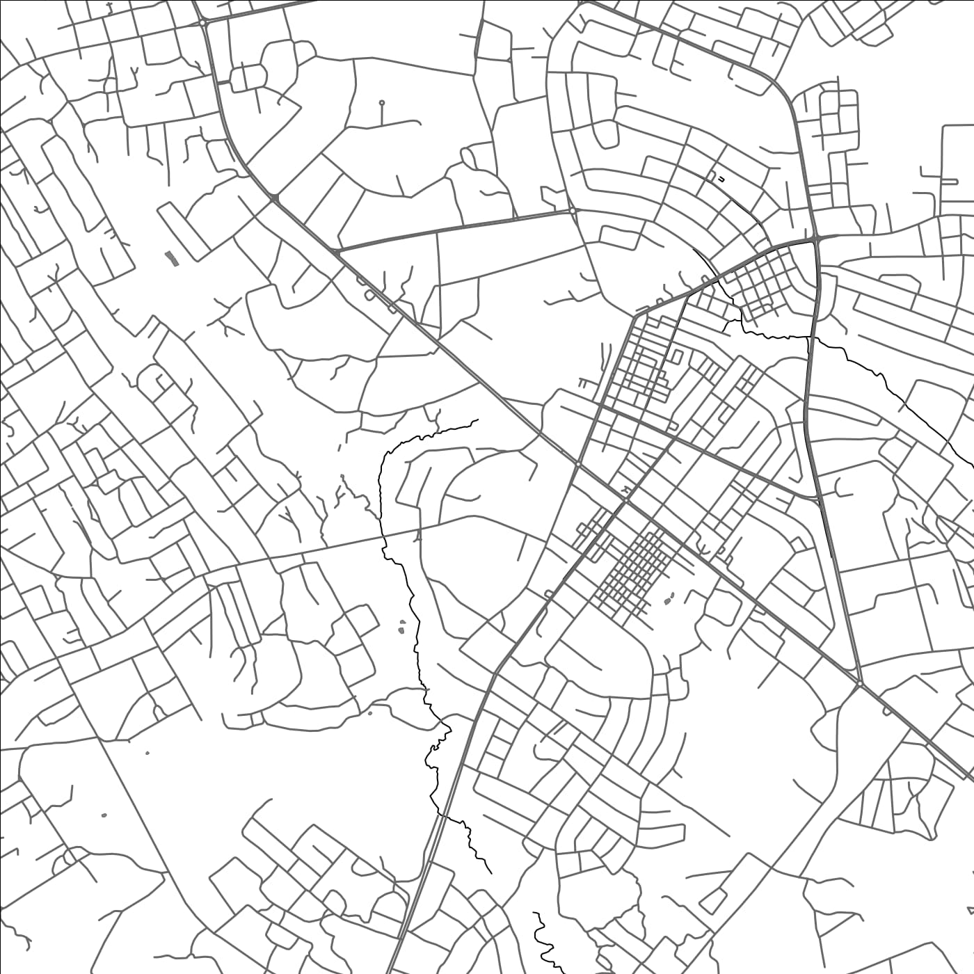 ROAD MAP OF SUNYANI, GHANA BY MAPBAKES