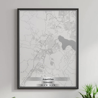 ROAD MAP OF AMATITLAN, GUATEMALA BY MAPBAKES