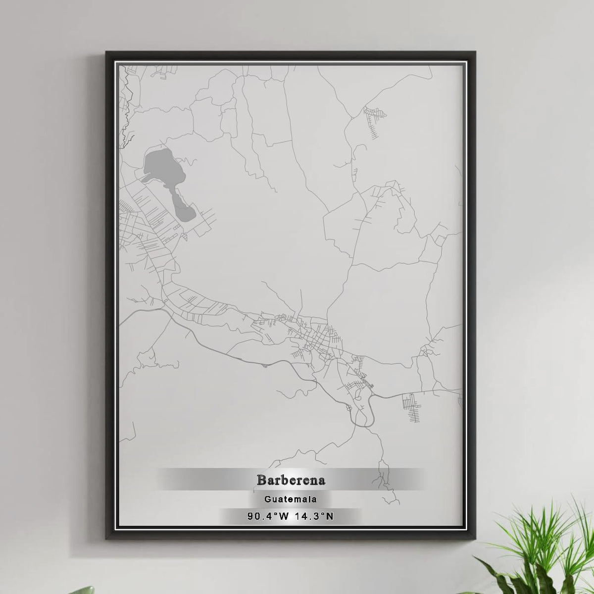 ROAD MAP OF BARBERENA, GUATEMALA BY MAPBAKES