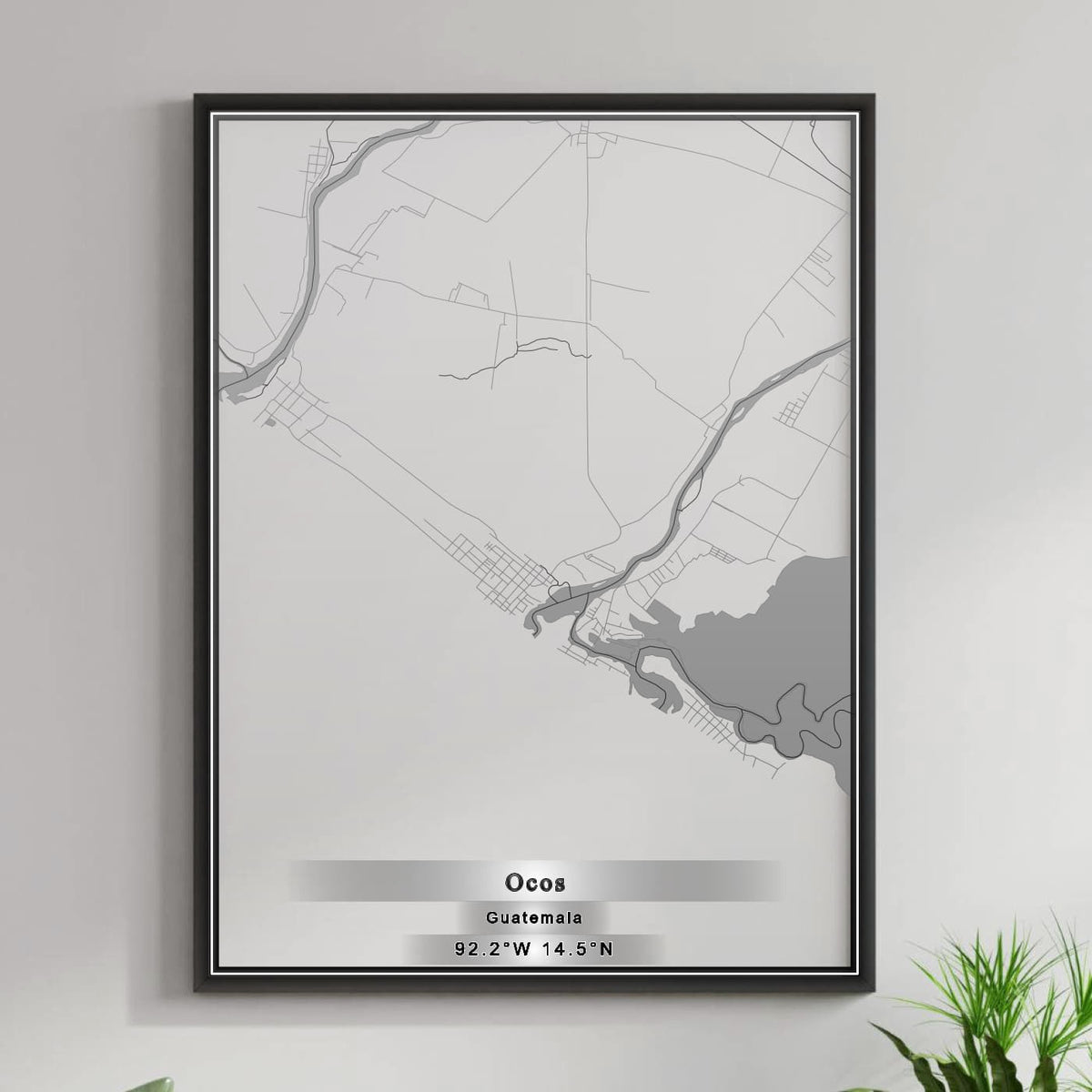 ROAD MAP OF OCOS, GUATEMALA BY MAPBAKES