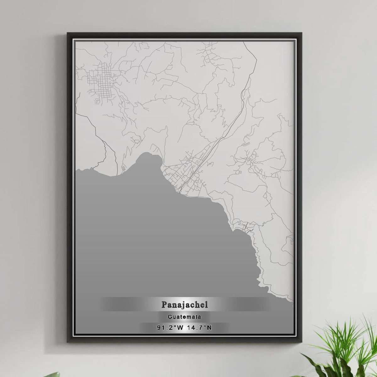 ROAD MAP OF PANAJACHEL, GUATEMALA BY MAPBAKES