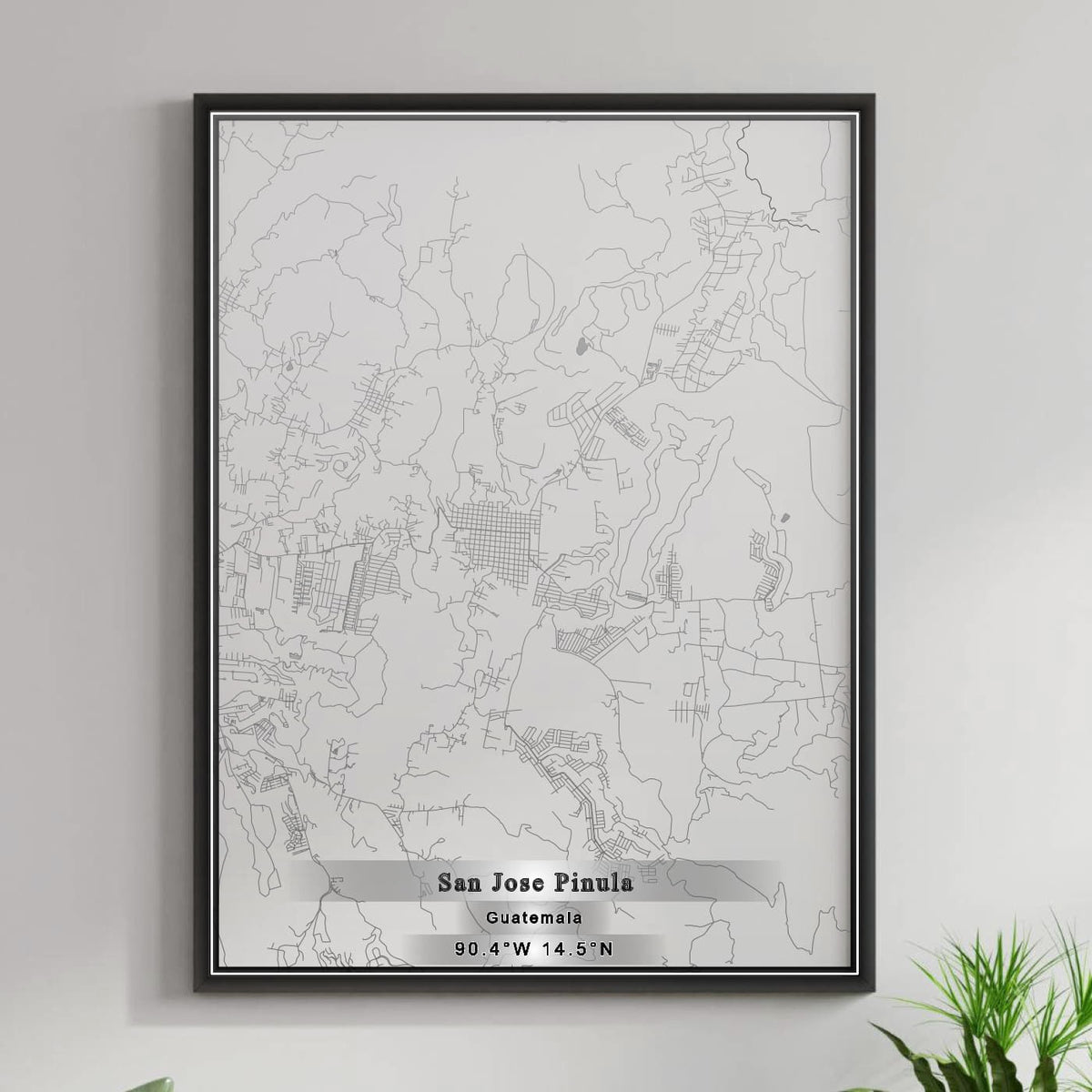 ROAD MAP OF SAN JOSE PINULA, GUATEMALA BY MAPBAKES