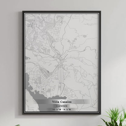 ROAD MAP OF VILLA CANALES, GUATEMALA BY MAPBAKES