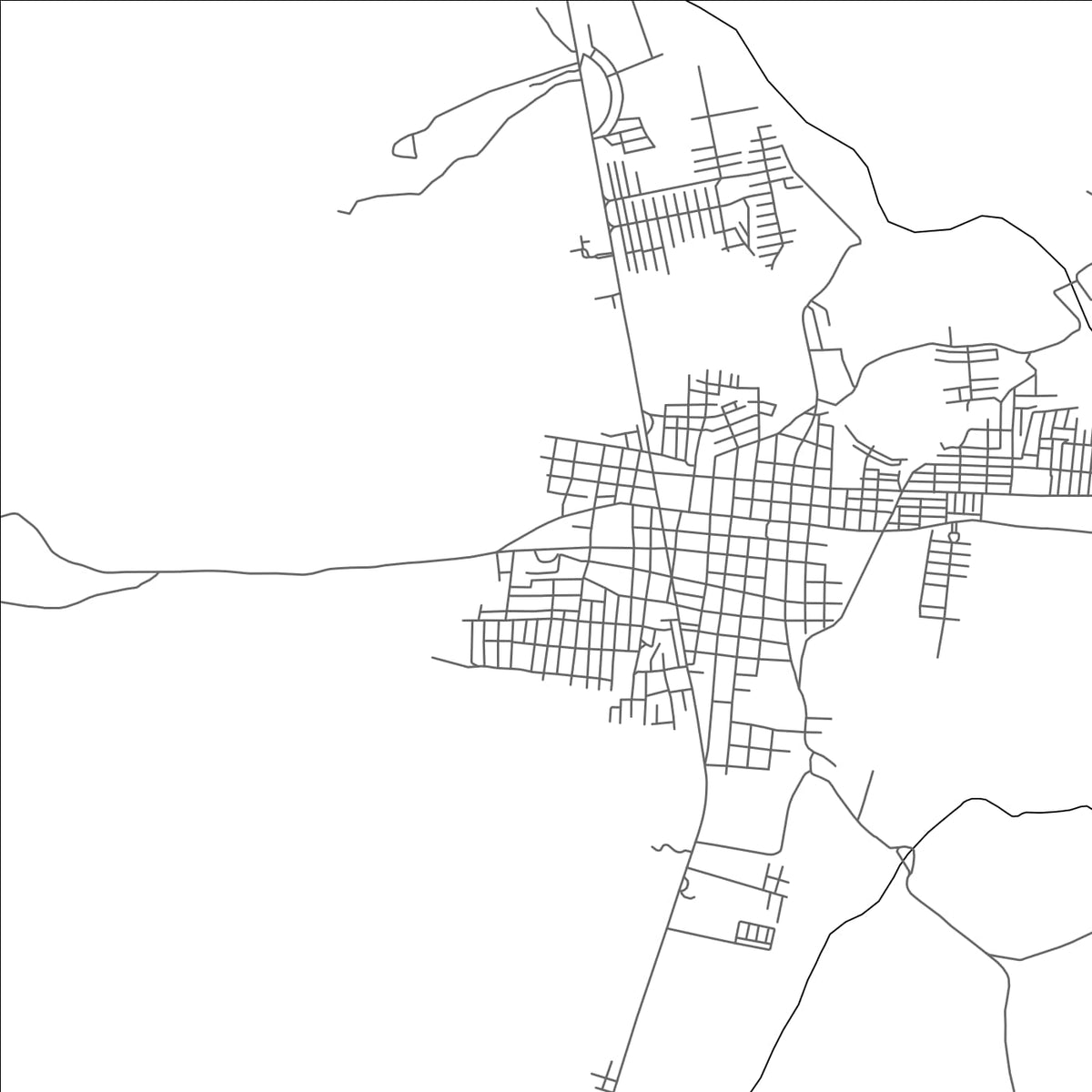 ROAD MAP OF ASUNCION MITA, GUATEMALA BY MAPBAKES