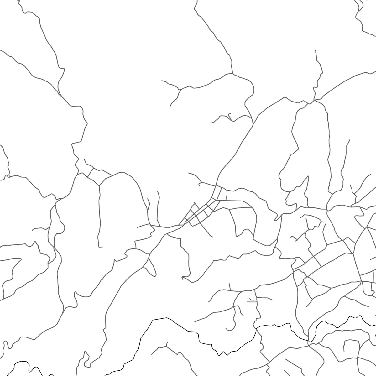 ROAD MAP OF CABRICAN, GUATEMALA BY MAPBAKES