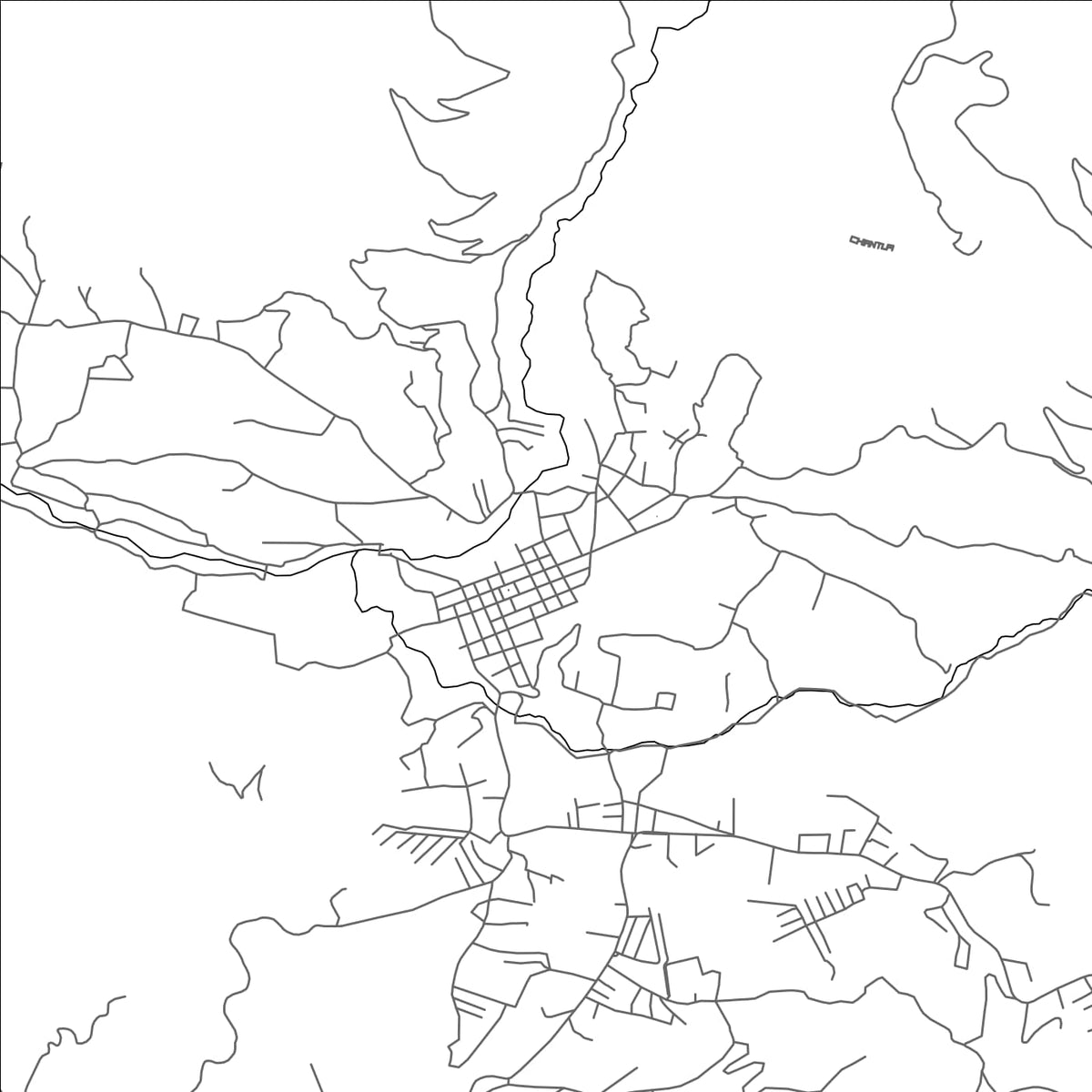 ROAD MAP OF CHIANTLA, GUATEMALA BY MAPBAKES