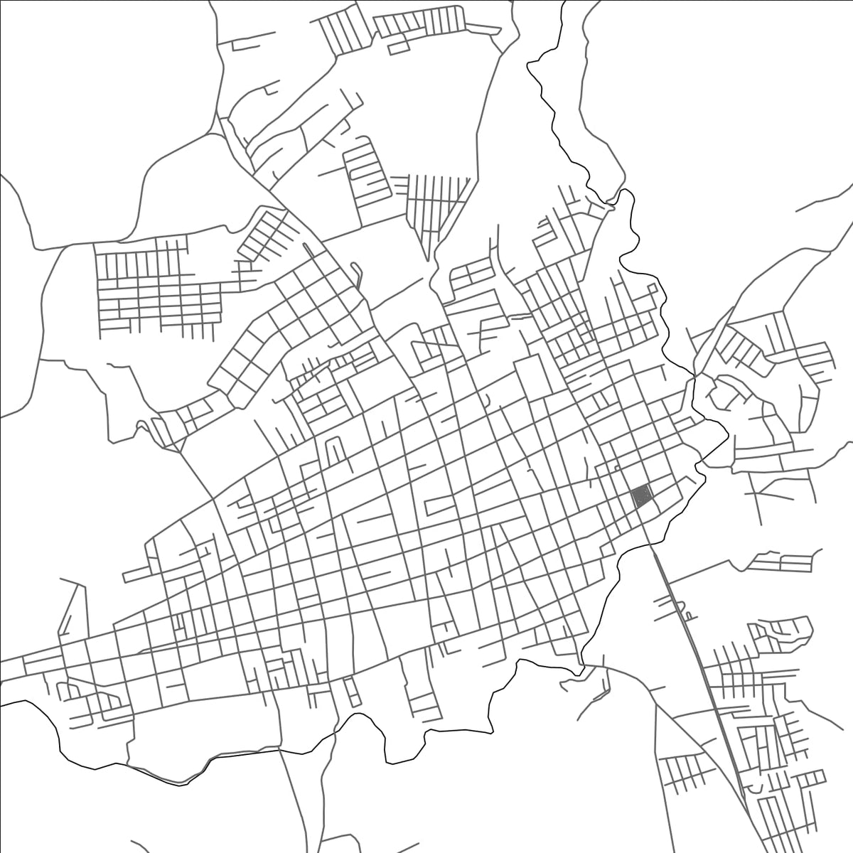 ROAD MAP OF JALAPA, GUATEMALA BY MAPBAKES
