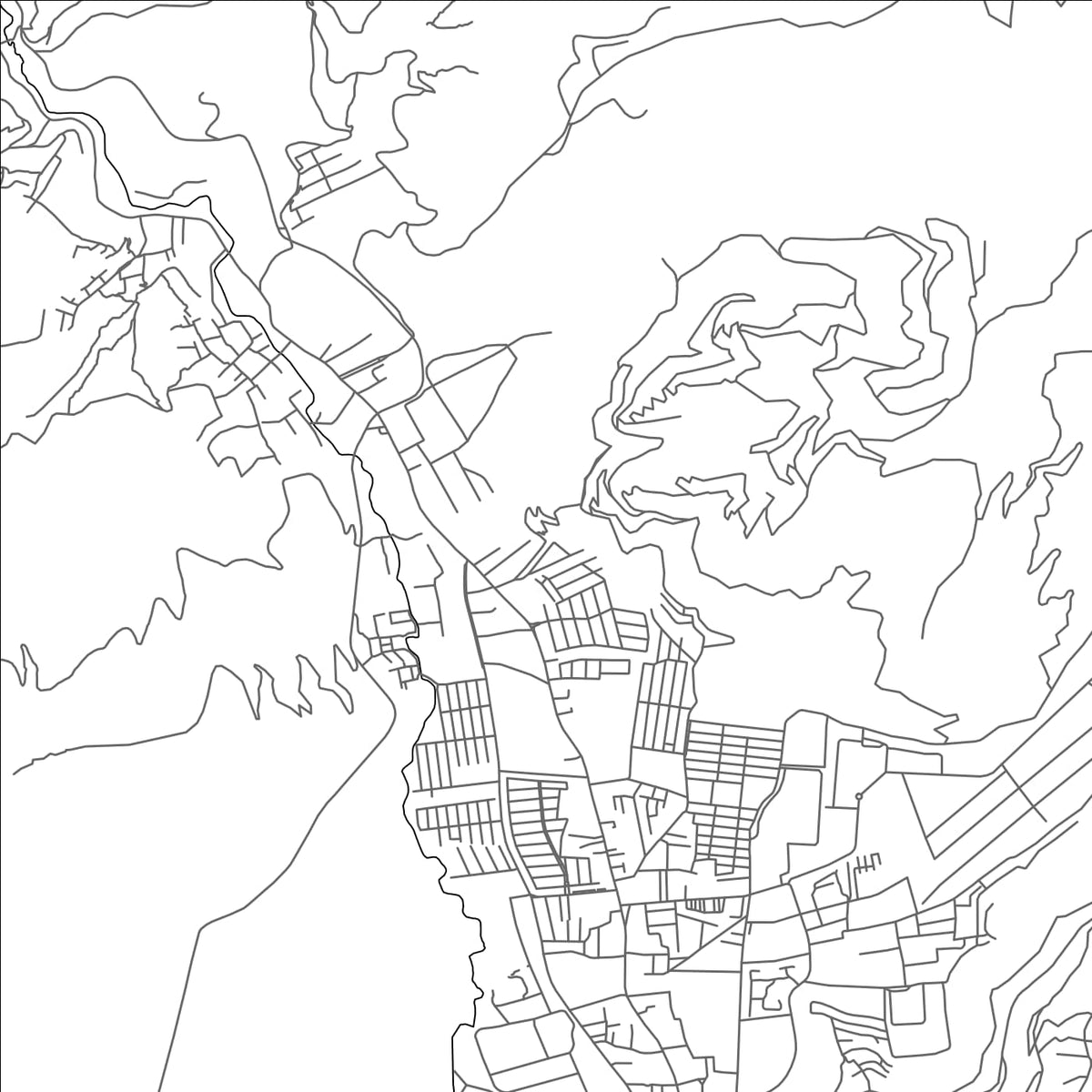 ROAD MAP OF JOCOTENANGO, GUATEMALA BY MAPBAKES