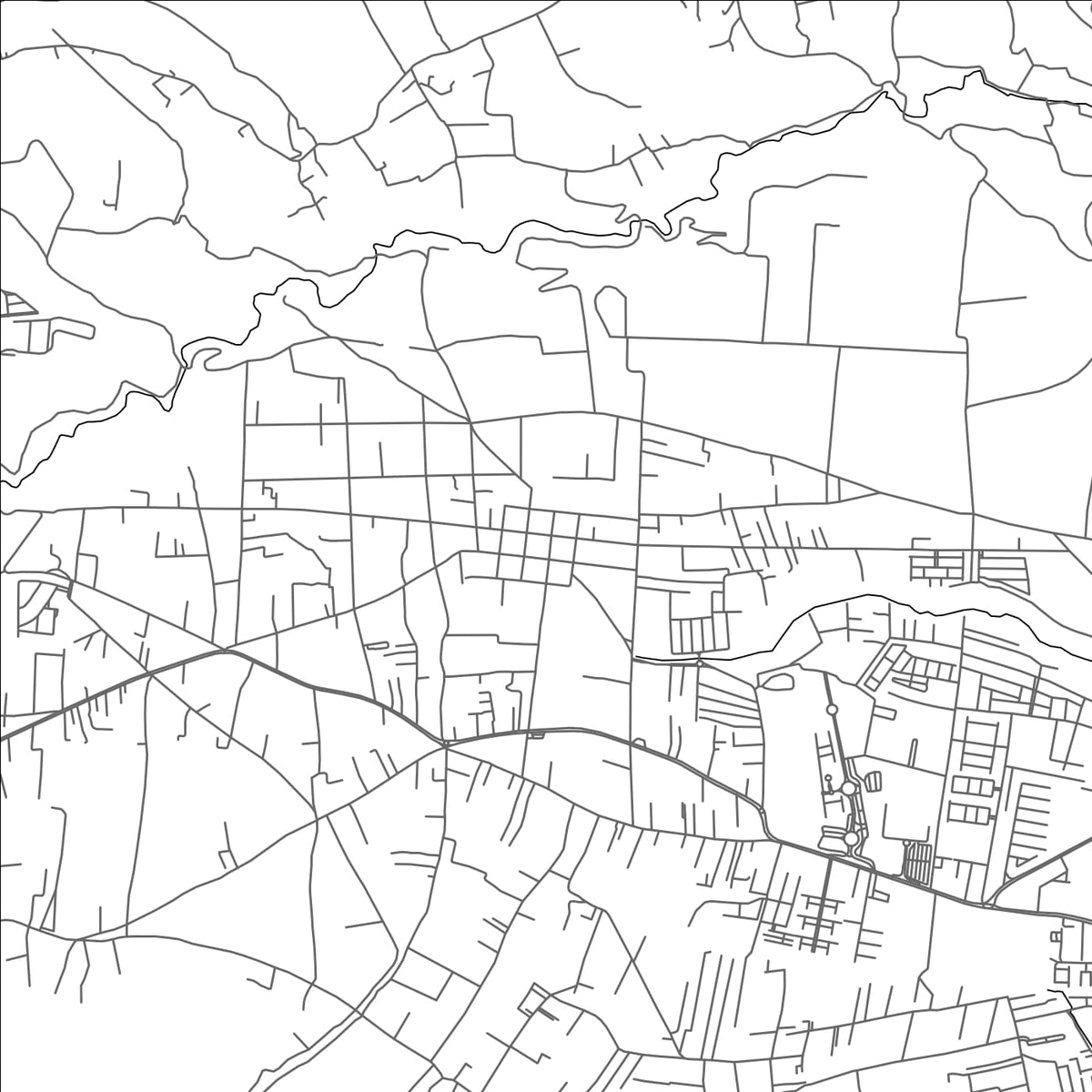 ROAD MAP OF LA ESPERANZA, GUATEMALA BY MAPBAKES