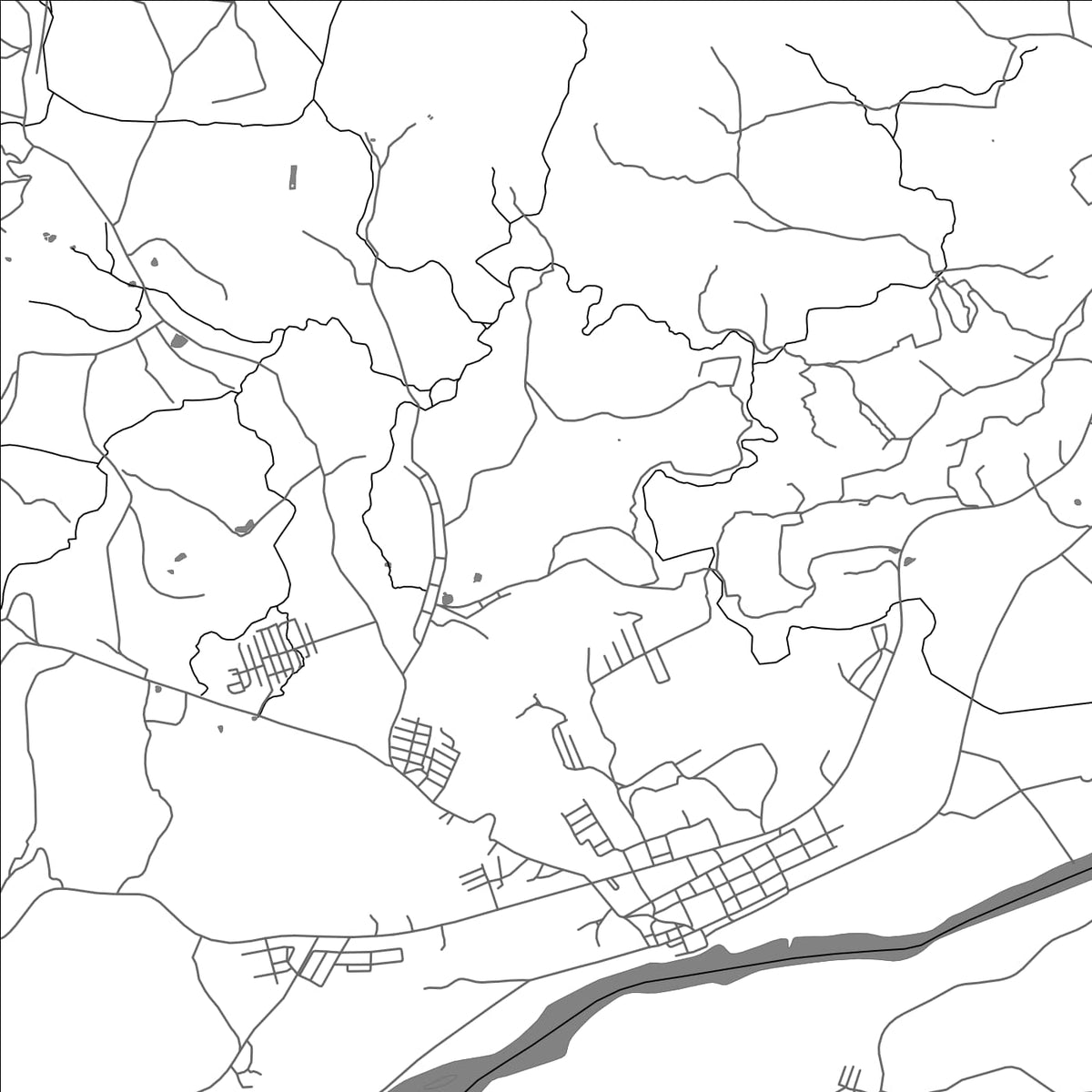 ROAD MAP OF LOS AMATES, GUATEMALA BY MAPBAKES