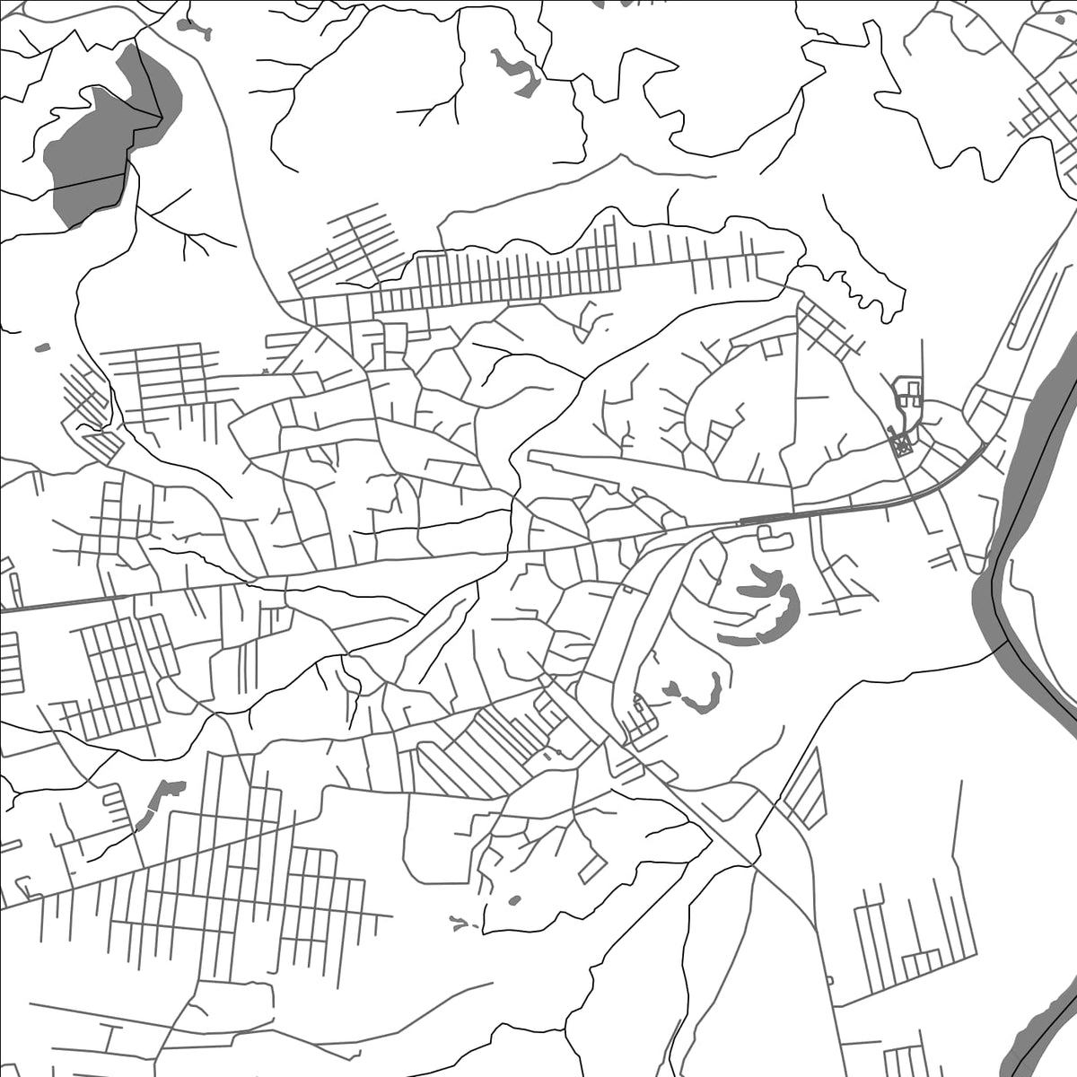 ROAD MAP OF MORALES, GUATEMALA BY MAPBAKES