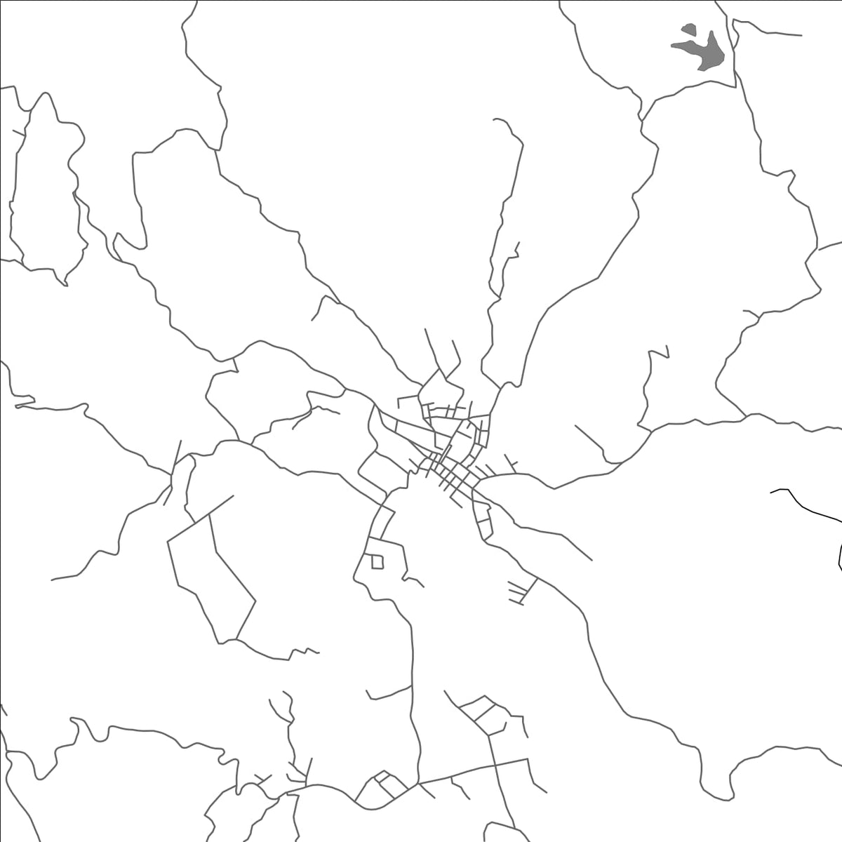 ROAD MAP OF PACHALUM, GUATEMALA BY MAPBAKES
