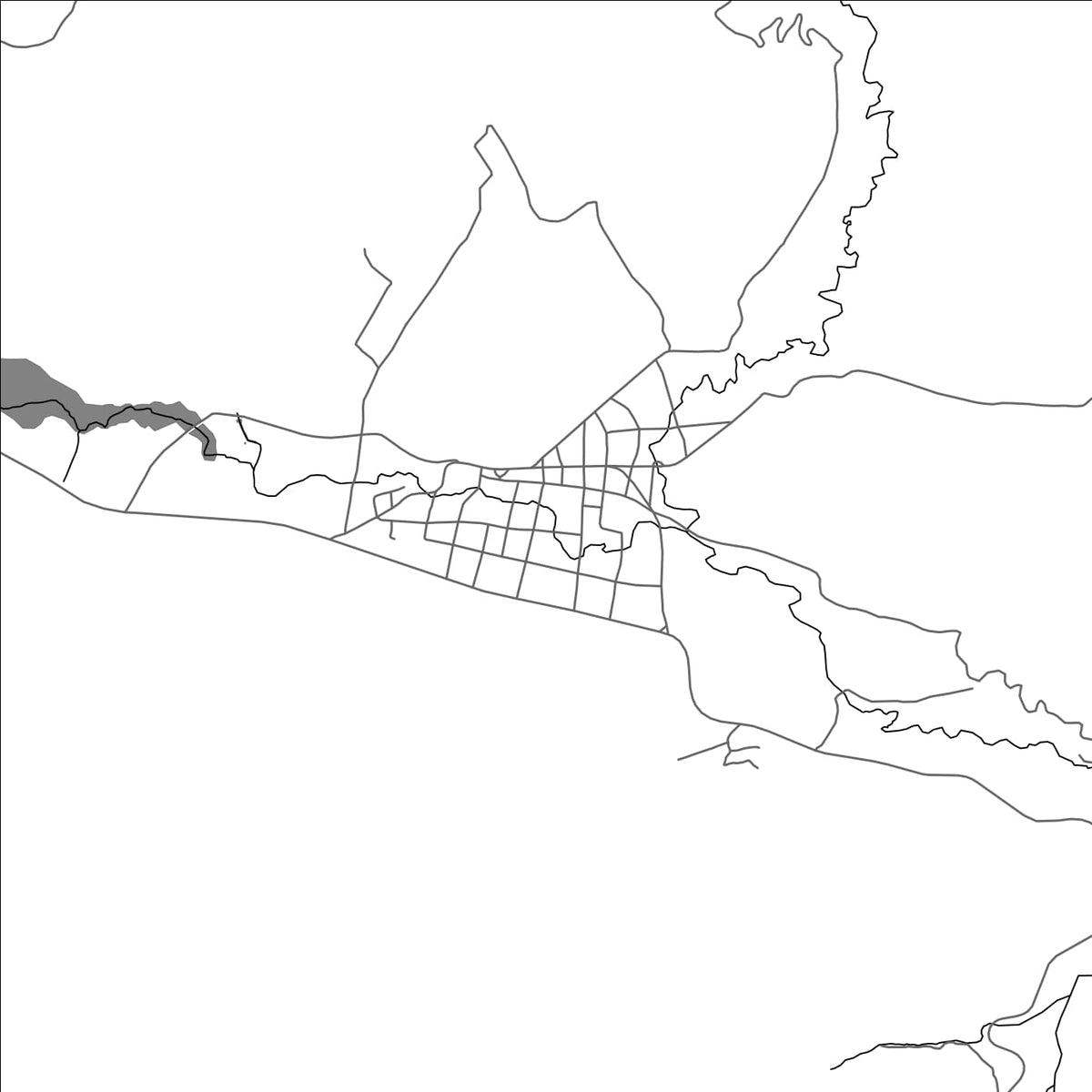ROAD MAP OF PURULHA, GUATEMALA BY MAPBAKES