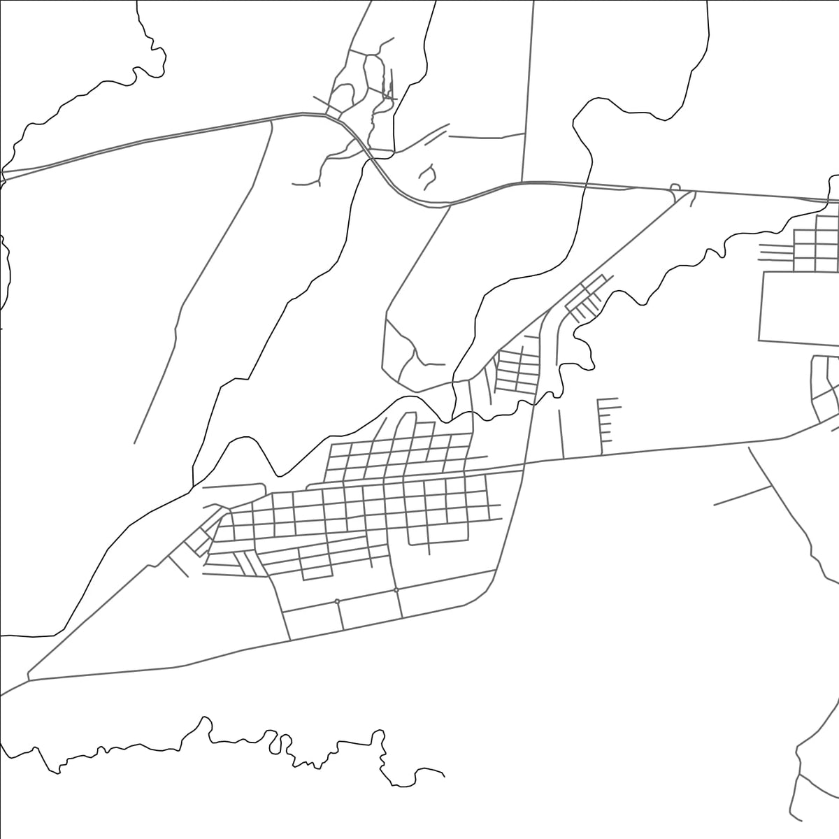 ROAD MAP OF RIO BRAVO, GUATEMALA BY MAPBAKES