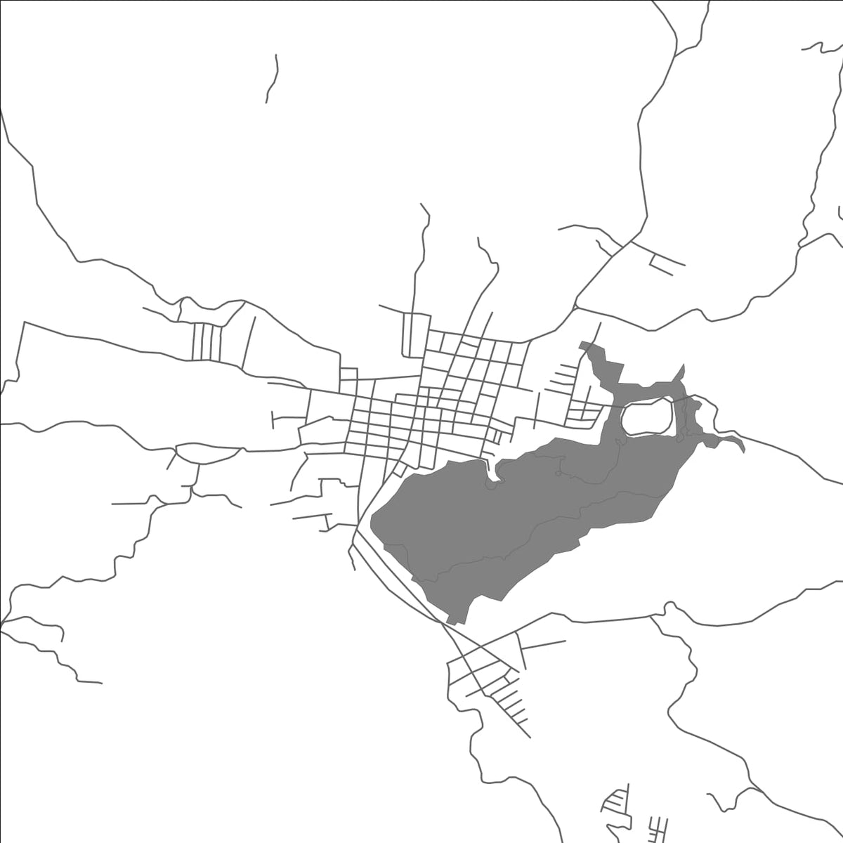 ROAD MAP OF SAN CRISTOBAL VERAPAZ, GUATEMALA BY MAPBAKES