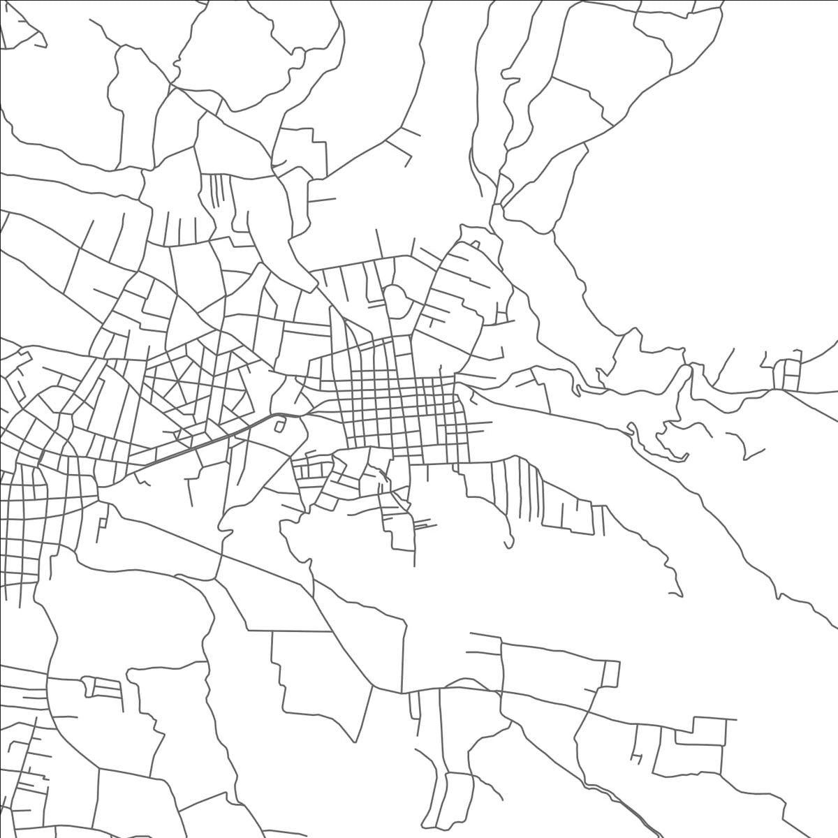ROAD MAP OF SAN PEDRO SACATEPEQUEZ, GUATEMALA BY MAPBAKES