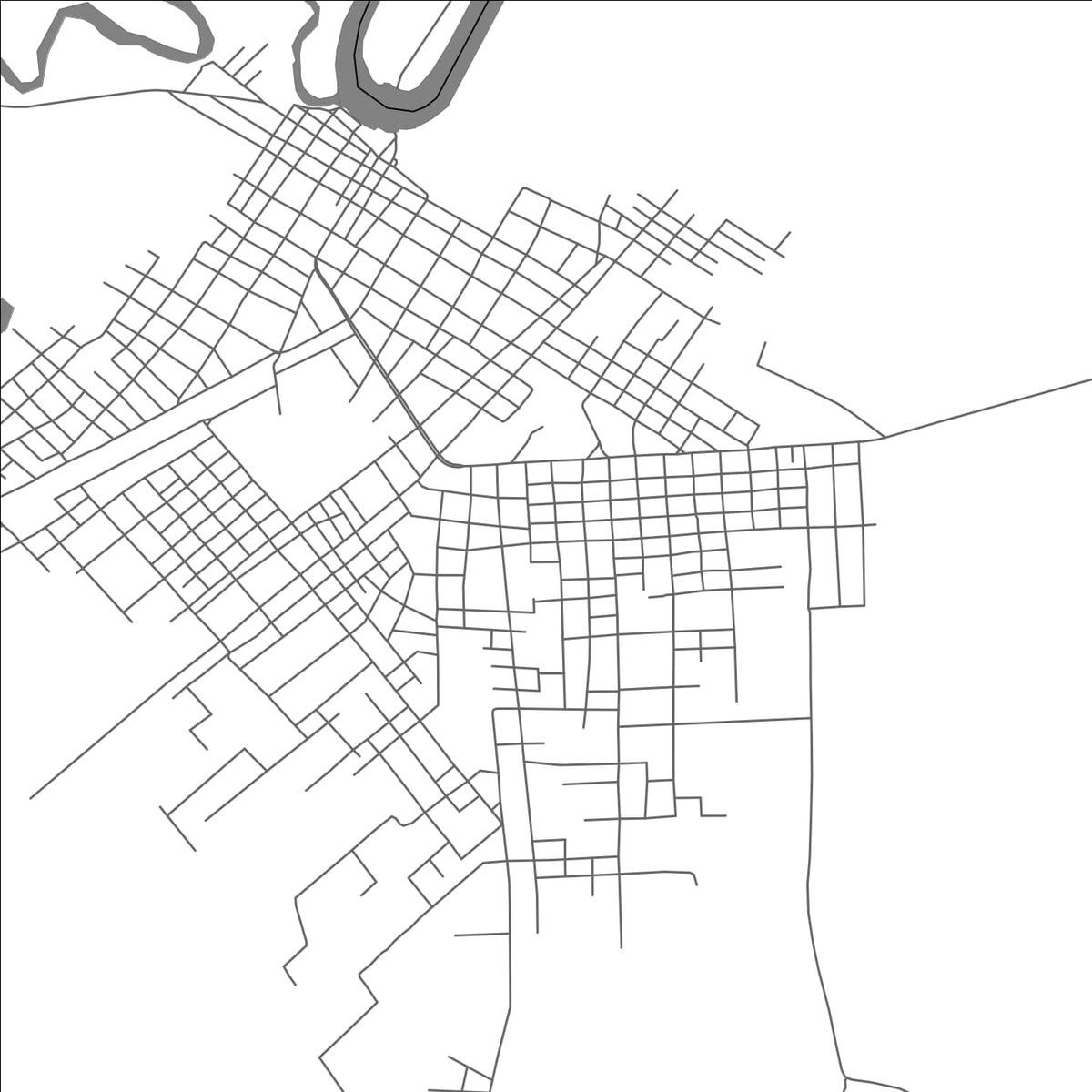 ROAD MAP OF SAYAXCHE, GUATEMALA BY MAPBAKES