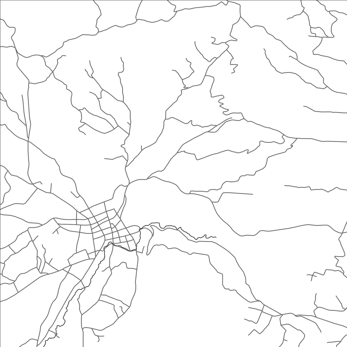 ROAD MAP OF SIBILIA, GUATEMALA BY MAPBAKES
