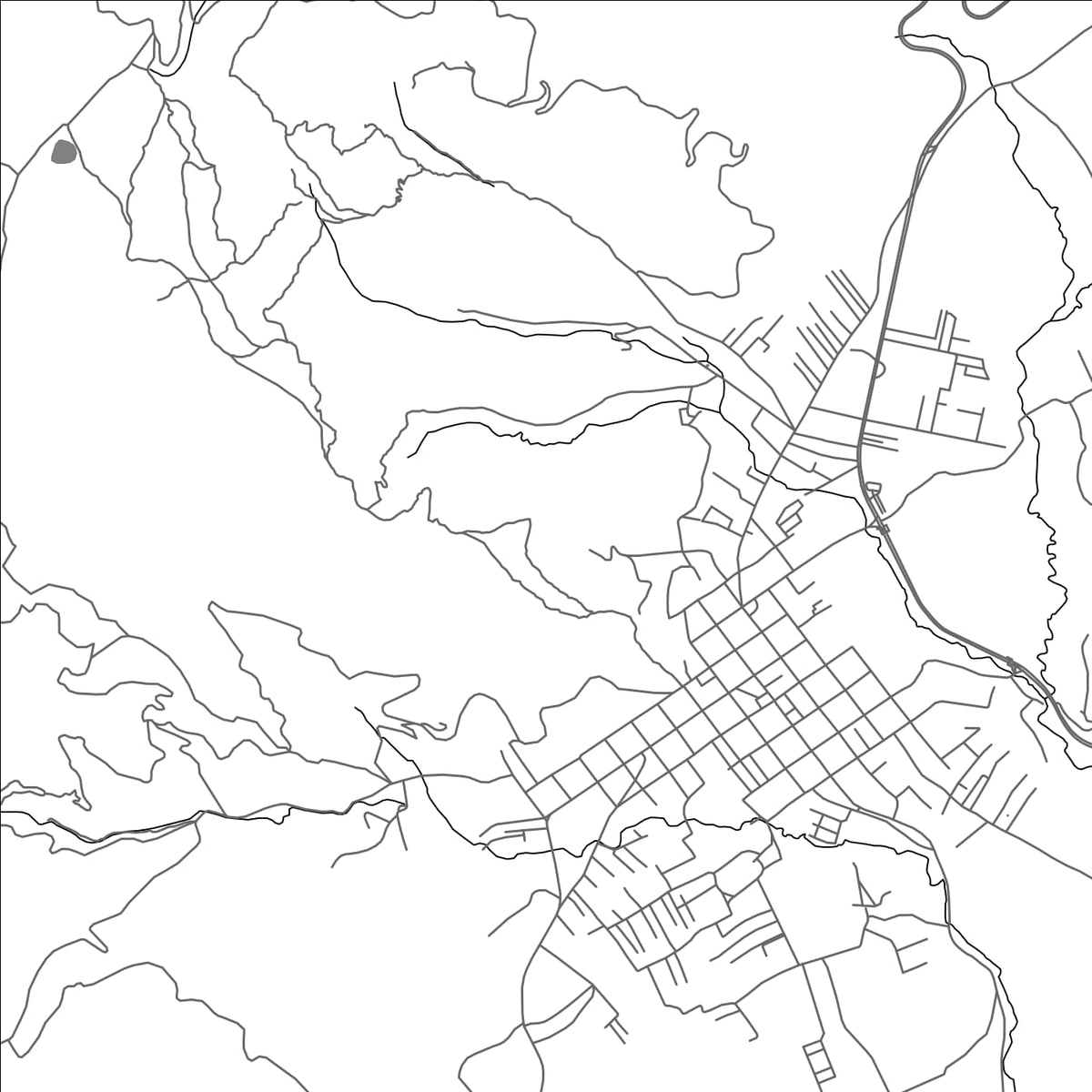 ROAD MAP OF TECPAN GUATEMALA, GUATEMALA BY MAPBAKES