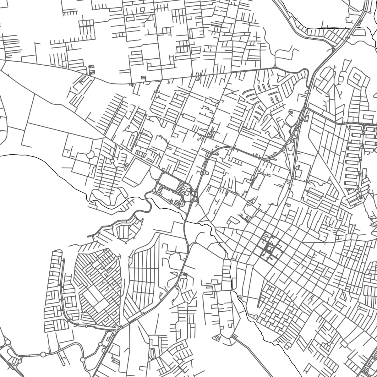 ROAD MAP OF VILLA NUEVA, GUATEMALA BY MAPBAKES