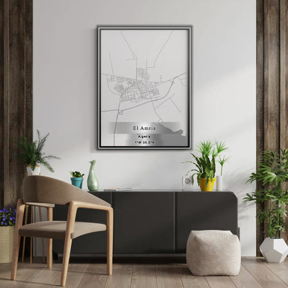 ROAD MAP OF EL AMRIA, ALGERIA BY MAPBAKES