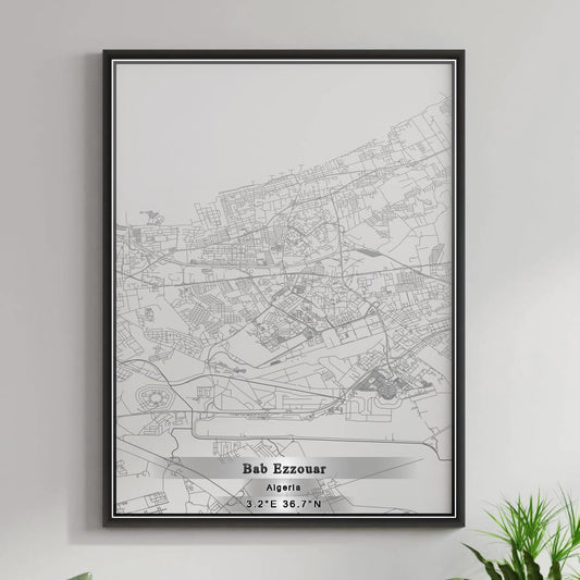 ROAD MAP OF BAB EZZOUAR, ALGERIA BY MAPBAKES