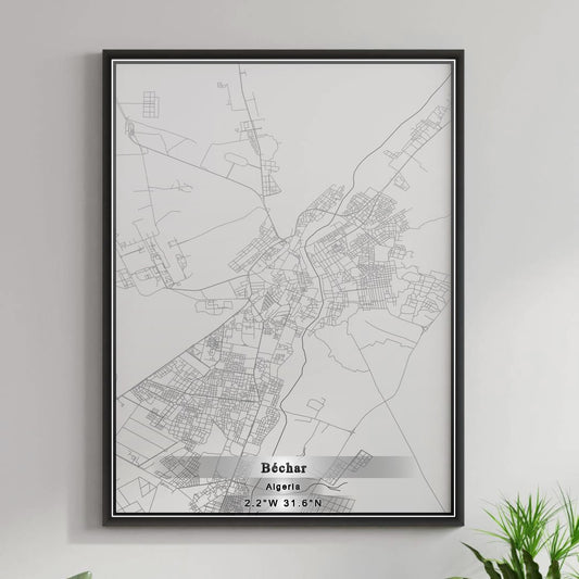 ROAD MAP OF BÉCHAR, ALGERIA BY MAPBAKES