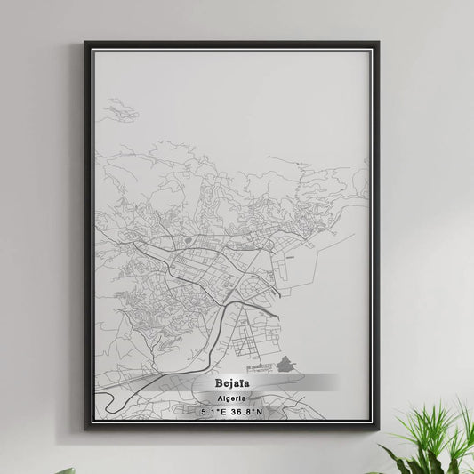 ROAD MAP OF BEJAÏA, ALGERIA BY MAPBAKES