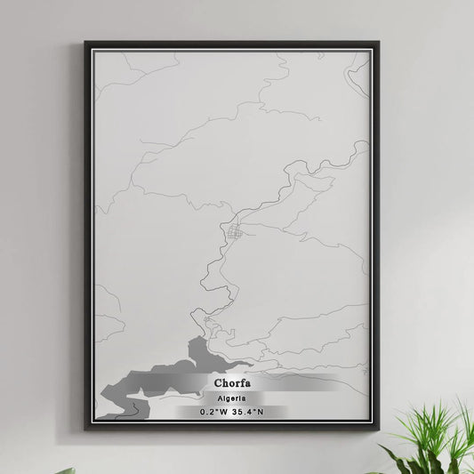 ROAD MAP OF CHORFA, ALGERIA BY MAPBAKES