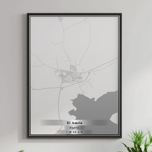 ROAD MAP OF EL AMRIA, ALGERIA BY MAPBAKES