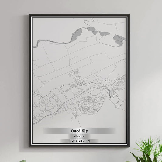 ROAD MAP OF OUED SLY, ALGERIA BY MAPBAKES
