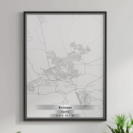 ROAD MAP OF RELIZANE, ALGERIA BY MAPBAKES