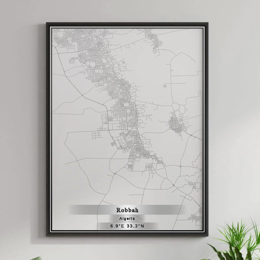ROAD MAP OF ROBBAH, ALGERIA BY MAPBAKES