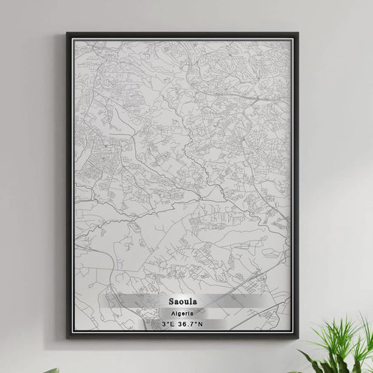 ROAD MAP OF SAOULA, ALGERIA BY MAPBAKES