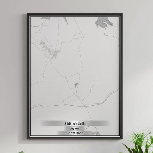 ROAD MAP OF SIDI ABDELLI, ALGERIA BY MAPBAKES