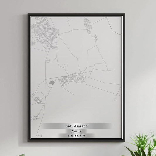 ROAD MAP OF SIDI AMRANE, ALGERIA BY MAPBAKES