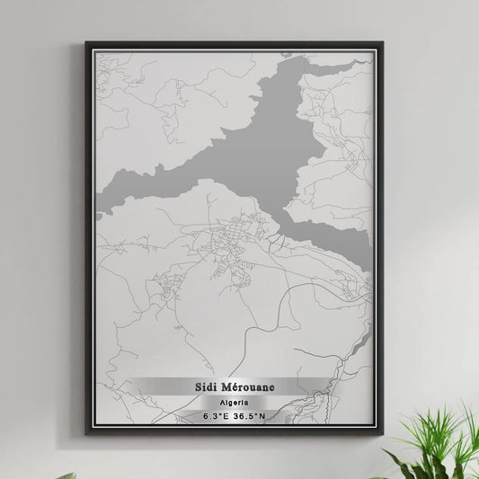 ROAD MAP OF SIDI MÉROUANE, ALGERIA BY MAPBAKES