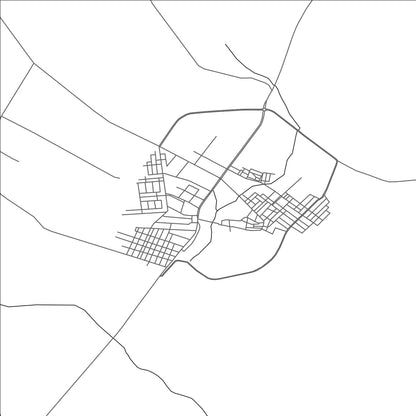 ROAD MAP OF AÏN EL BELL, ALGERIA BY MAPBAKES